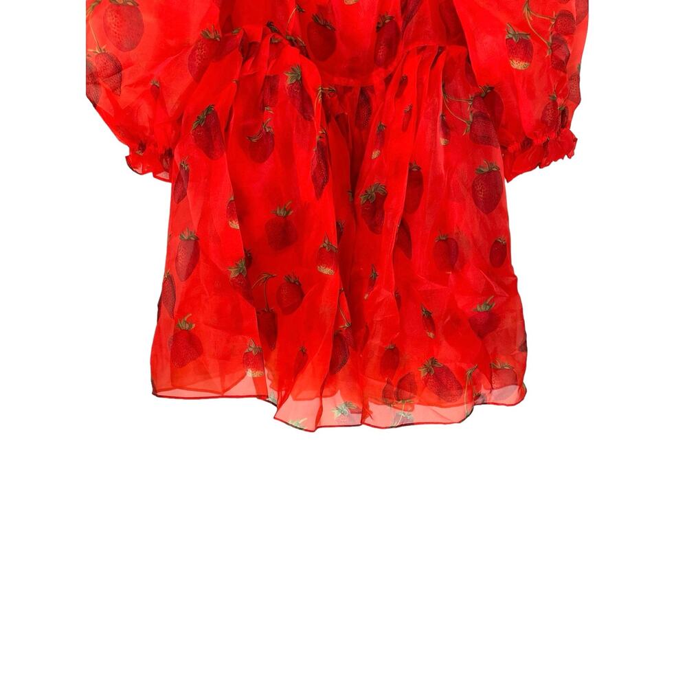 Selkie Red Strawberry-Print Mini Dress - Picture 5 of 12